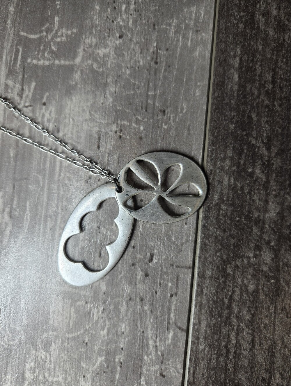 Silver Sand Dollar Pendant Necklace - Women's Jewelry - Adjustable